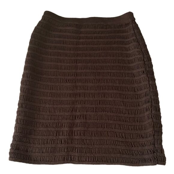 Vivienne Tam Urban Jungle Brown Cotton Women's Skirt Size Petite Small NWT - Picture 2 of 12